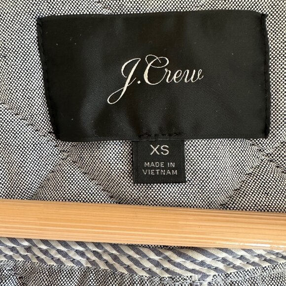 JCrew Quilted Olive Green Cotton Lining Peacoat XS - Picture 4 of 5